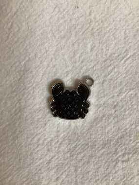 Black Crab Charm Pendant